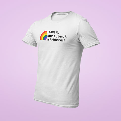 ZShowTime karcsúsított férfi póló - Ember, most jövök a Prideról!